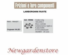 Disque Central 40x36EV 20 Cavités Tracteur R955 DT Valeo 15392 LAMBORGHINI ROUES
