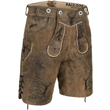 PAULGOS Homme Pantalon Cuir +