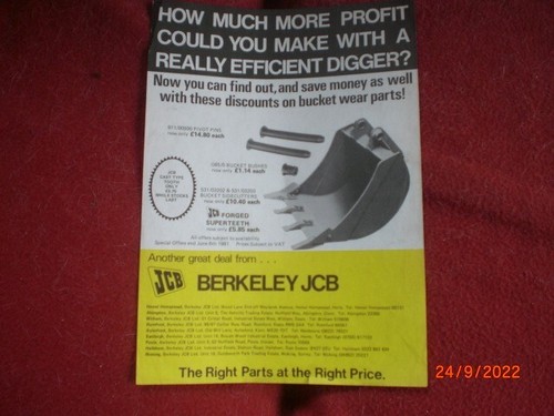 Old berkeley jcb bucket - old,