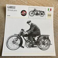 Garelli 350 double piston 1919 carte moto collection Atlas Italie