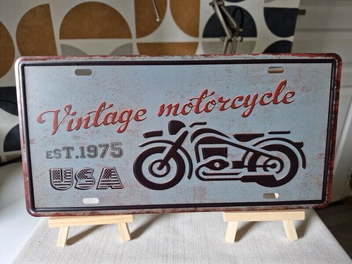 Plaque métal vintage moto