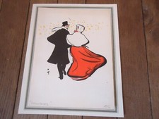 GRUAU CARTE VOEUX  COUPLE AMOUREUX ANCIENNE PUBLICITE 14 X 20 VINTAGE ANNEE 60'