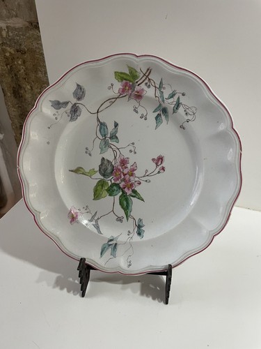 Assiette ancienne plate - ancienne,