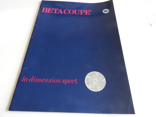 Catalogue lancia beta coupé - beta,