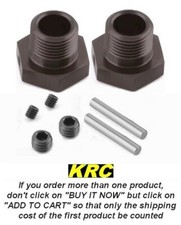 IFW625B KYOSHO INFERNO MP10 TKI2 WHEEL HUBS (GUN METAL) (2) - HEXAGONES DE ROUES
