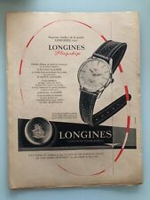 ◕ Publicité Vintage Advertising Montre LONGINES Flagship ◕ Années 60 ◕ 1 page ◕