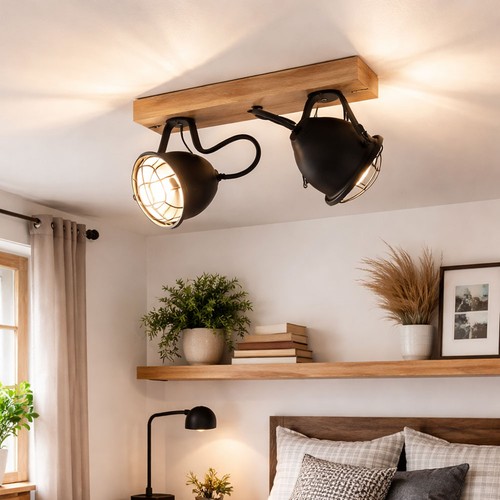 Plafonnier lampe spot noir - plafonnier,
