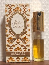 80's. Recharge Flacon Sac Extrait de Parfum Femme Rochas 7,5 ml. Boite. Bon état