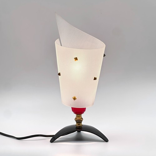 Lampe tripode perspex vintage - lampe,