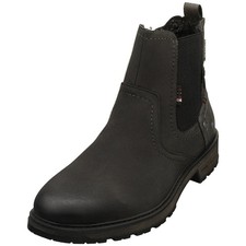 Bottines Chelsea Mustang Homme Noir Charbon à Zip Latéral Bas - 42 EU