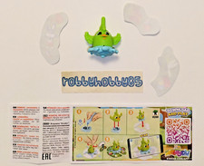VQ300 POULE VERTE + CARTE/BPZ KINDER SURPRISE ITALIE JOUETS PÂQUES 2025