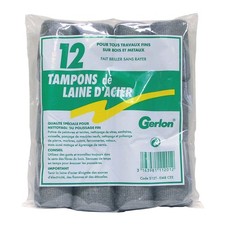 Lot 12 tampon de laine d' acier pour travaux fins bois métaux GERLON
