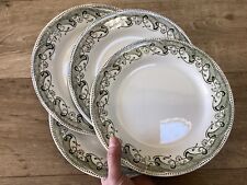 Quatre assiettes plates anciennes Creil et Montereau Moscou Terre de fer