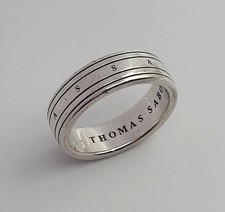 Bague Anneau T62 Argent Massif Signé Thomas Sabo #NJ8# G1
