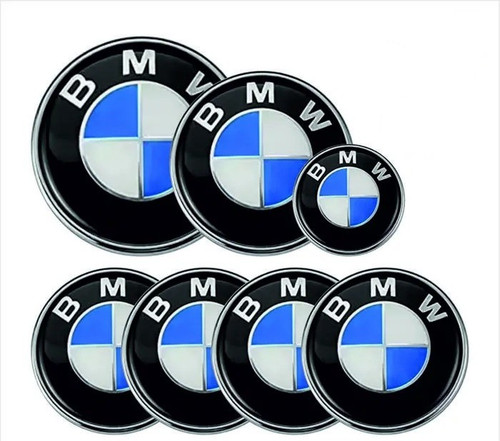 Badge embleme bmw blanc bleu - 7,