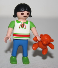 PLAYMOBIL 4011 5634 ENFANT FILLE TRAIN RAPIDE RCE OURSON ORANGE