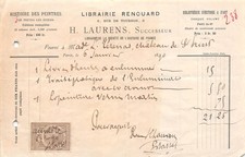 1890    LIBRAIRIE RENOUARD H. LAURENS A PARIS - M. TEZENAS A ISSOIRE