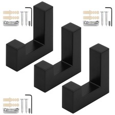 3 Pièce Porte Manteau Mural Noir, Crochet Porte Manteau Moderne, Crochet Mura...