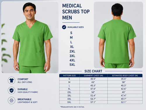 Men medical scrub - medical, top
