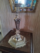 Grand Bougeoir en Bronze Argenté de Style Louis XVI