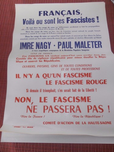 Affiche ancienne fascistes - -,