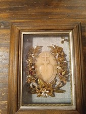 Cadre Reliquaire Ex Voto Coeur En Cire Et Reliquaire