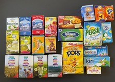 Lot  de 23 petites Boîtes pub en carton  , vides , jouets pour cuisine enfant