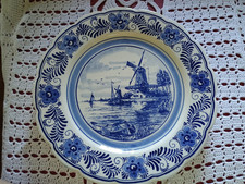 ASSIETTE MURALE PUBLICITAIRE AU MOULIN 27cm BLUE DELFT - 1979 HEINEKEN - HOLLAND