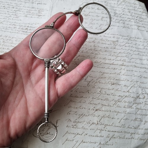 Binocles argent massif fin - en,