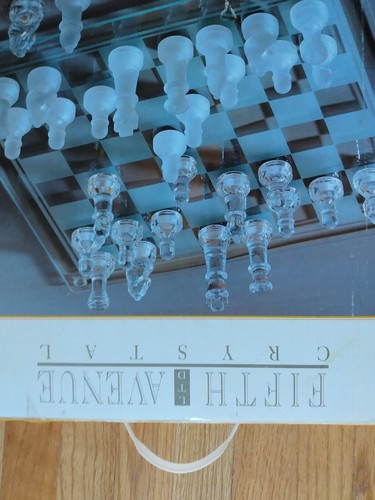 Crystal chess set glass fifth - crystal,