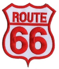 Patche écusson Route USA rouge motard biker thermocollant transfert patch