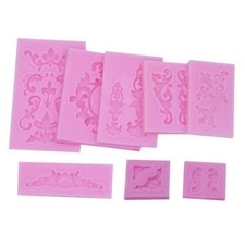 Moule fondant silicone Baroque Relief Décor gâteau Moule pâte sucre frontière