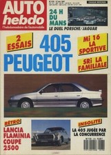 Auto hebdo 578 peugeot 405 Mi 16 sri 24h du Mans 1987 lancia flaminia  coupe