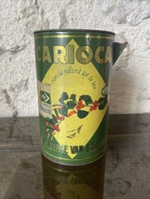 Rare Boite ancienne avec verseur lithographiée CARIOCA - Café pur du Brésil