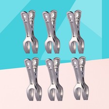  6 Pcs Pinces À Linge Inox