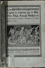 POTHIER - LES MELODIES GREGORIENNES D'APRES LA TRADITION-LIVRE ANCIEN 1881