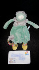 doudou plat chat Minoucha vert