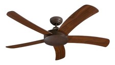 Ventilateur sans Lampe Ventilateur de plafond avec Télécommande FALCETTO Marron