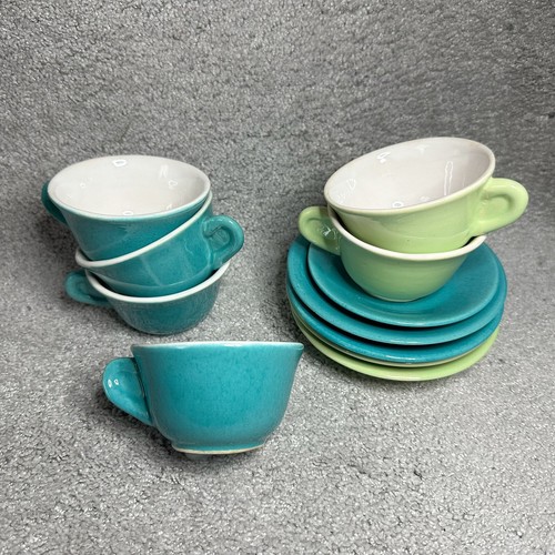 Tasses 5 soucoupes bleu - 5,
