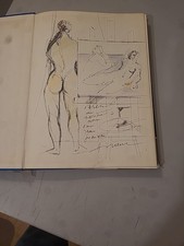 Camille Hilaire peintre Dessin Original Sur Livre