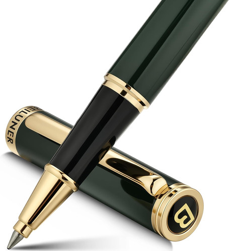 Green lacquer rollerball pen - green,