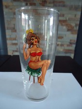 ancien Verre Pin-up nude recto verso