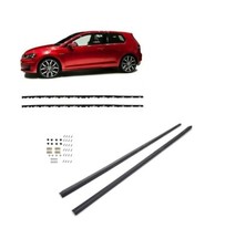 2 BAS DE CAISSE EN ABS NOIR MAT LOOK GTI POUT VW GOLF 7 + FIXATIONS SUPPORT