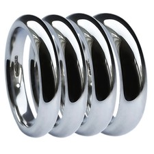 9ct or Blanc Escarpin Confort Mariage Anneaux Bandeau 2mm 3mm 4mm 5mm 6mm 375 GB