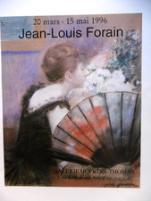 FORAIN Jean-Louis Affiche originale 1996 Mode Femme Eventail Reims