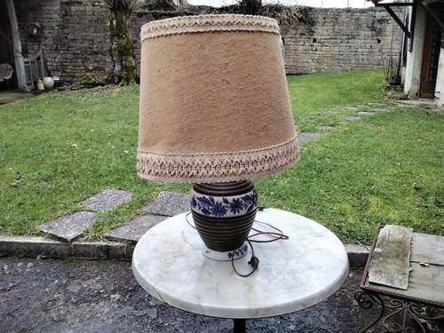 Ancienne lampe pieds grès - lampe,