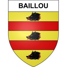 Baillou 41 ville sticker blason écusson autocollant adhésif