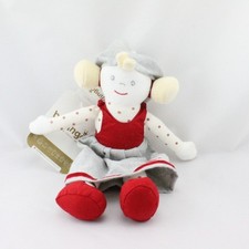 Doudou poupée fille gris