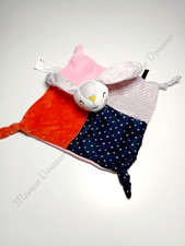 Doudou Plat Carré Lapin Rose