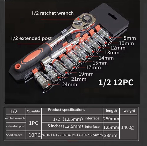 Pcs set cliquet - cliquet, douilles